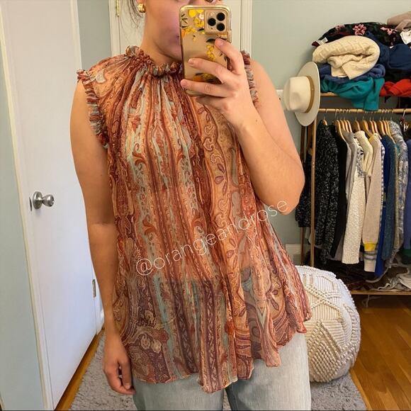 ZIMMERMANN Red Paisley Blouse 1 - Picture 8 of 16